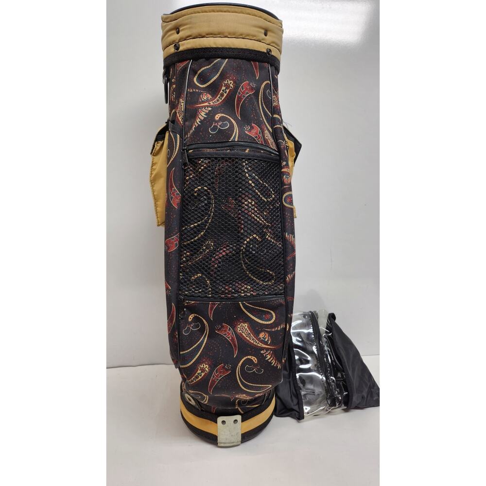 Vintage Paisley 3-Way Golf Cart Bag By Ron Miller Pro Model w/ Rain cover - Picture 2 of 14